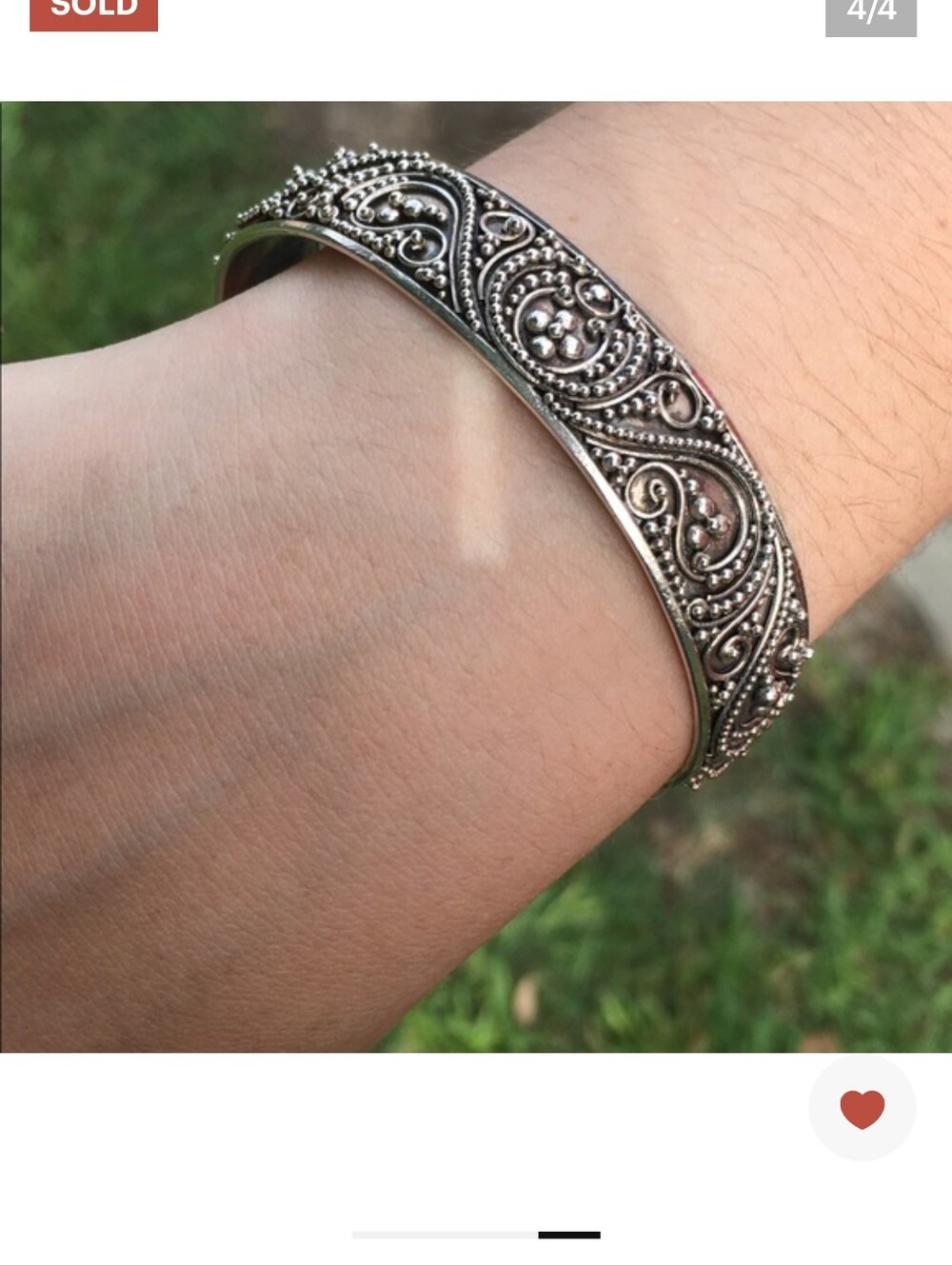 Sterling Silver Swirl designs bracelet
